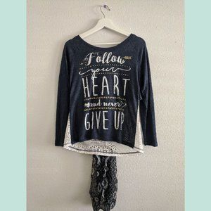 NWT ARIZONA JEANS Long Sleeve Top And Scarf Top Set Size XL